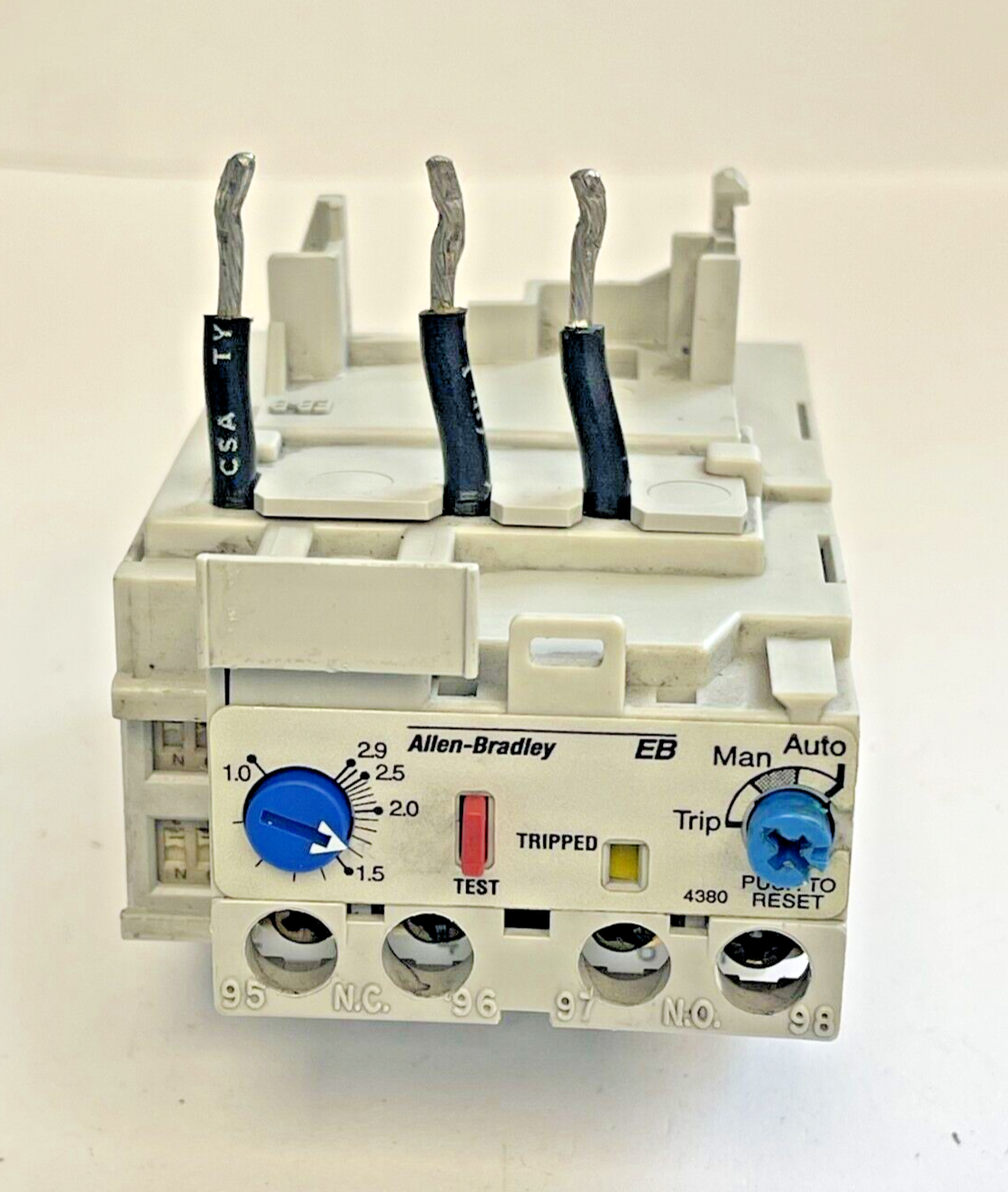 ALLEN BRADLEY - EB1DB SER. B - 1.0-2.9 A OVERLOAD RELAY
