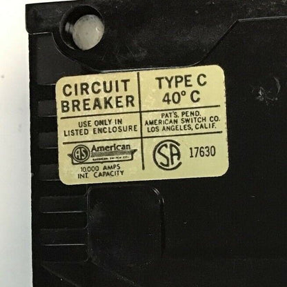 SYLVANIA/CHALLENGER  C260 CIRCUIT BREAKER 120/240VAC TYPEC 2POLE ***LOTOF3***