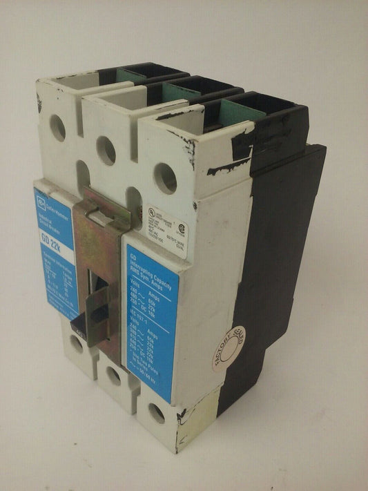 CUTLER HAMMER GD3040 CIRCUIT BREAKER 3P 40A 480V, GD 22K