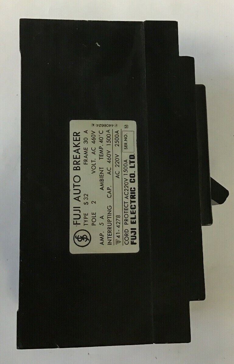 FUJI ELECTRIC S 32 AUTO BREAKER  30AMP 460VAC 2POLE