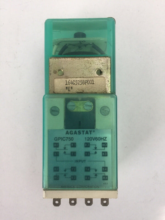 AGASTAT 164C5258P001 "E" RELAY GPIC750 120V60HZ