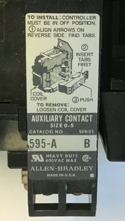 ALLEN BRADLEY 509-BOD STARTER SIZE 1 SER.B W/CB236 COIL W32 HEATER