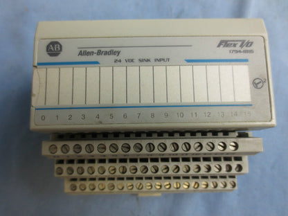 ALLEN-BRADLEY 1794-TB3/A FLEXBUS TERMINAL BLOCK & 1794-IB16/A I/O INPUT MODULE