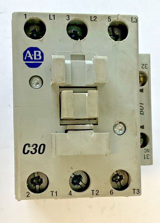 ALLEN BRADLEY 100-C30*00 CONTACTOR SER.C 690V 65A W/ 100-S SER.B AUX CONTACT