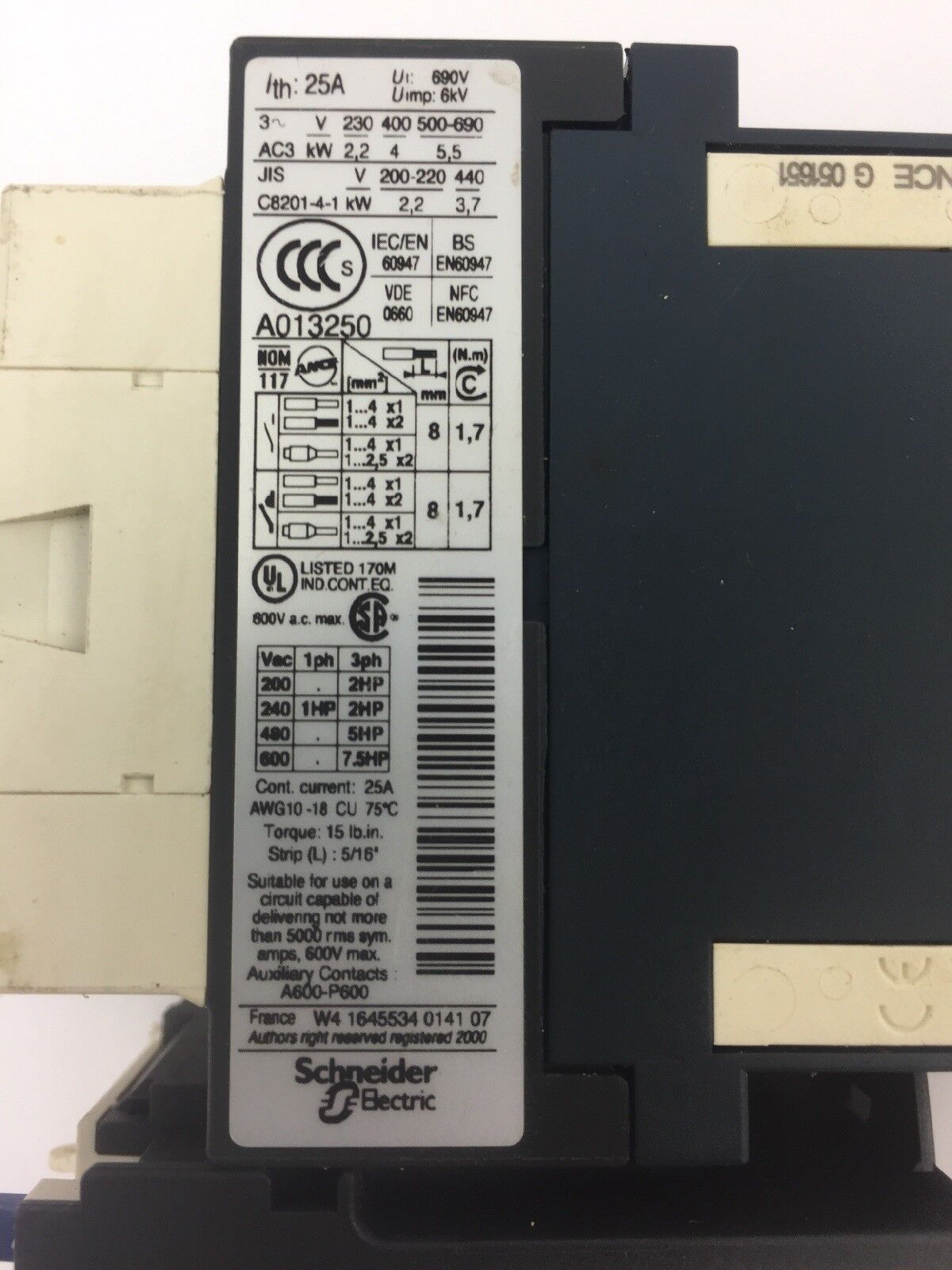 TELEMECANIQUE LC1D09BL CONTACTOR LRD05 OVERLOAD RELAY LAD4TBDL 24V