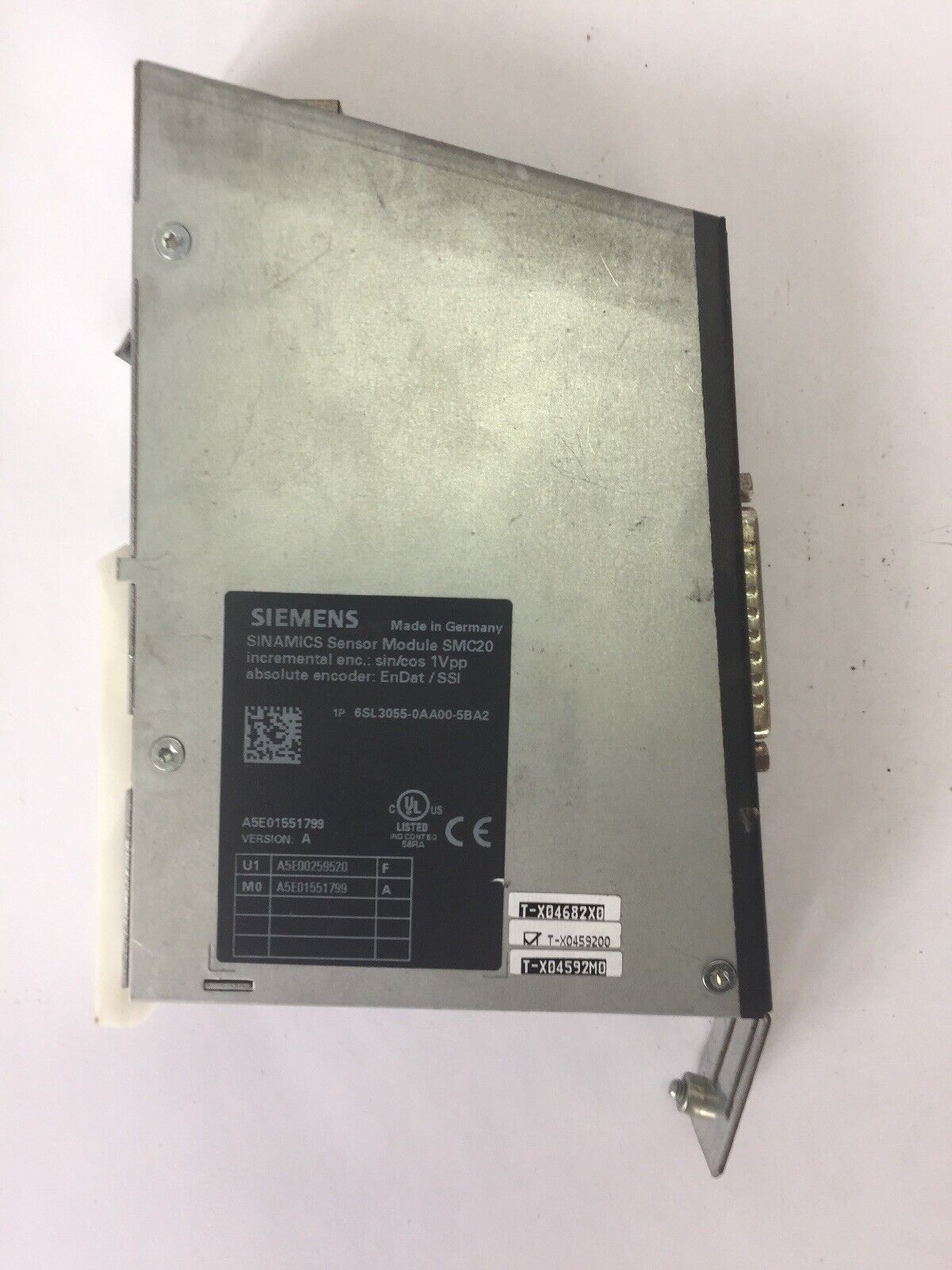 SIEMENS 6SL3055-0AA00-5BA2 SINAMICS SENSOR MODULE SMC20 X520