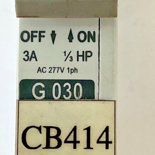 ALLEN BRADLEY 1492-CB1 G030 CIRCUIT BREAKER  3A SER.C 1/3HP 277VAC 1PH**LOTOF4**