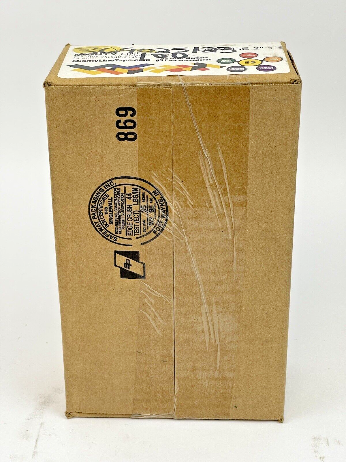 MIGHTY LINE TAPE - ORANGE T - BOX of 100 - INDUSTRIAL TAPE - T's - 6"X6"X2"