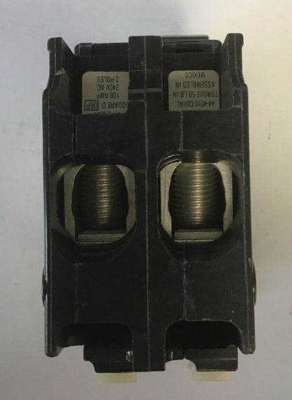 SQUARE D QO2000 CIRCUIT BREAKER 100AMP 240VAC 2POLE