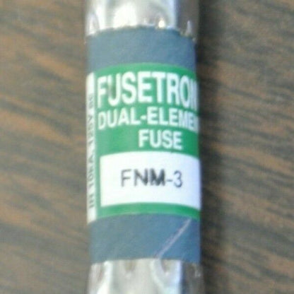 BUSS FNM3 DUAL-ELEMENT FUSE / 3A / 250V / NEW SURPLUS / FNM-3