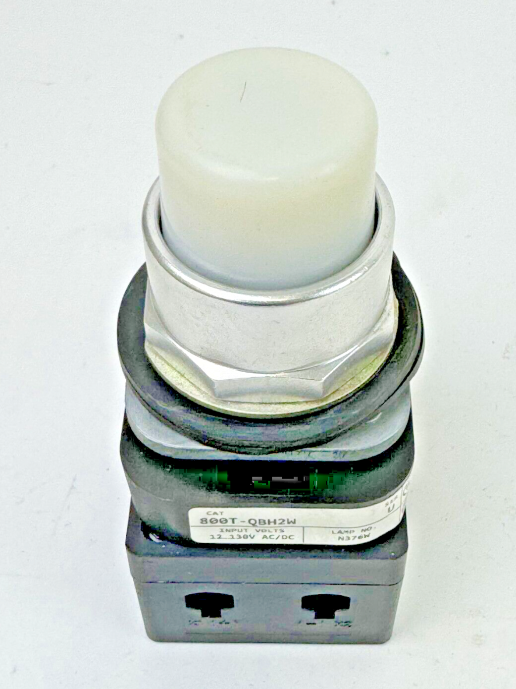 ALLEN-BRADLEY - 800T-QBH2W SER. U -WHITE LED MOMENTARY PUSH BUTTON W/ 800TC-N374
