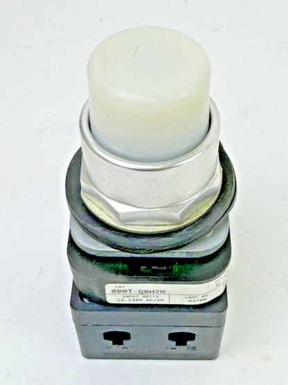 ALLEN-BRADLEY - 800T-QBH2W SER. U -WHITE LED MOMENTARY PUSH BUTTON W/ 800TC-N374