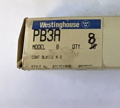 WESTINGHOUSE PB3A CONTACT BLOCK MODEL B 6717C19G01 ****LOTOF8****