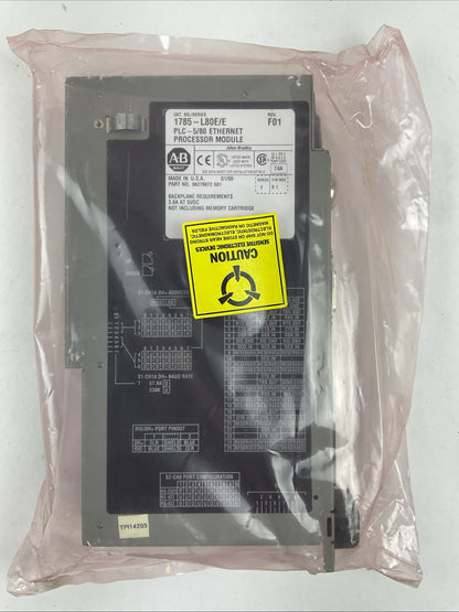 ALLEN BRADLEY 1785-L80E SER E REV F01 F/W REV B.1 PLC 5/80 ETHERNET PROCESSOR