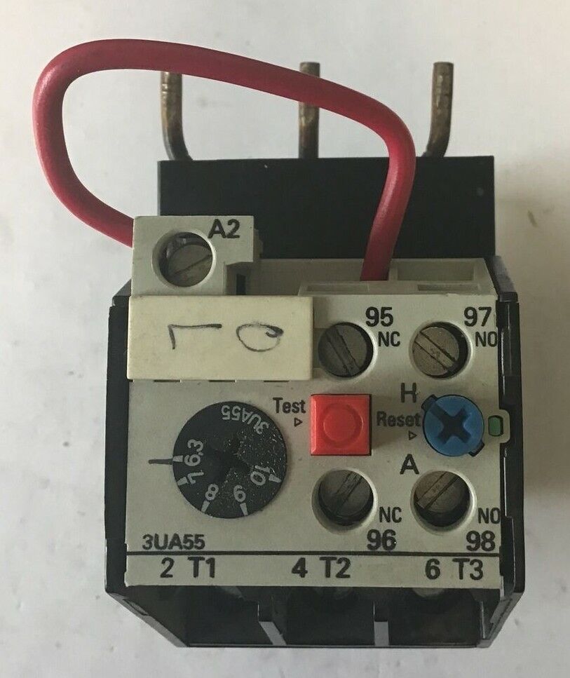 SIEMENS 3UA5500-1JG RELAY 6,3-10A 600VAC