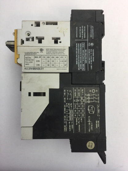 ALLEN BRADLEY MOTOR STARTER 190-P024 SER A 190-MN SER A 190-A40 SER B COIL 120V