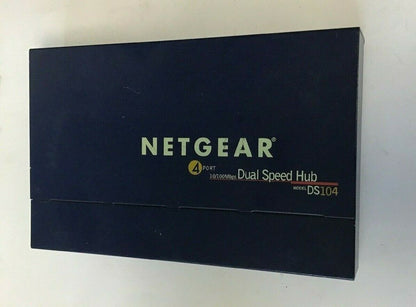 NETGEAR DS104 4 PORT DUAL SPEED HUB 10/100Mbps 12VCD 1.2 A