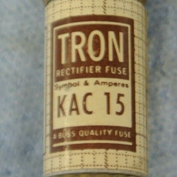 LOT of 4 / BUSS KAC15 RECTIFIER FUSE / 15A / 600V / NEW SURPLUS / KAC-15