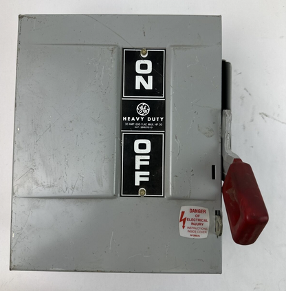 GE THN3361 HEAVY DUTY SAFETY SWITCH 30A MOD 7 600VAC 3PH 30HP 250VDC 5HP TYPE 1