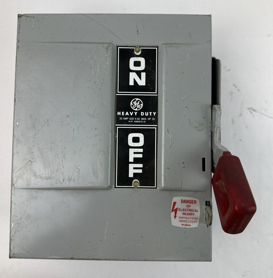 GE THN3361 HEAVY DUTY SAFETY SWITCH 30A MOD 7 600VAC 3PH 30HP 250VDC 5HP TYPE 1