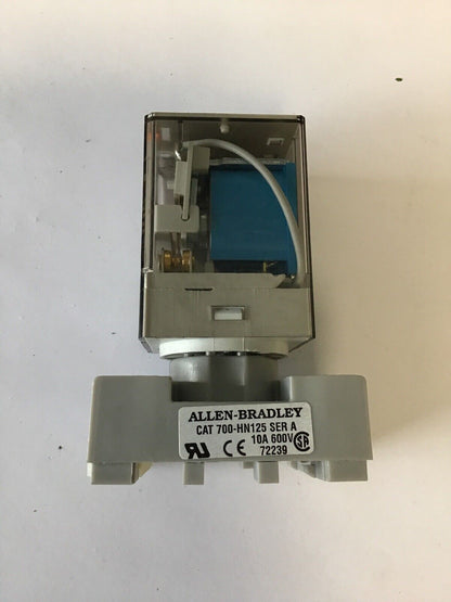 ALLEN BRADLEY 700-HAX2Z24  RELAY 24VDC 250VAC 6A W/ 700-HN125 BASE ***LOTOF4***