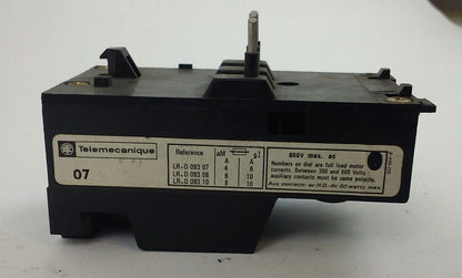 TELEMECANIQUE LR4-D09 307 15A THERMAL OVERLOAD RELAY 600V 1.5-2.6A (LR4D09307)