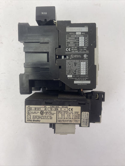 ALLEN BRADLEY STARTER 100-A24ND3 SER C CONTACTOR 600VAC 20HP 24A COIL 120V 60HZ