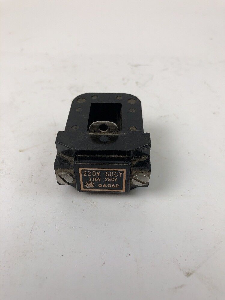 ALLEN BRADLEY 0A06P STARTER COIL 220V 60CY 110V 25CY OAOP