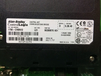 1756-CNBR/D ALLEN-BRADLEY CONTROL NET COMMUNICATION BRIDGE MODULE