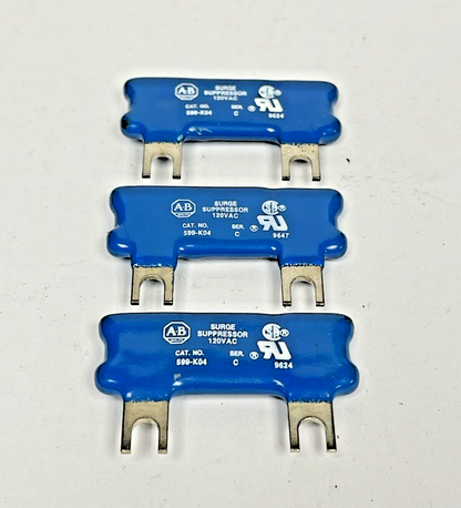 ALLEN BRADLEY -599-K04 SER. C -*LOT OF 3* - SURGE SUPPRESSOR - 120 VAC