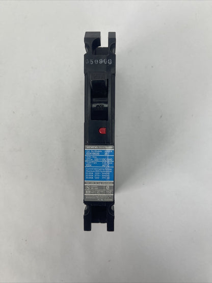 SIEMENS ED41B020 CIRCUIT BREAKER 20AMP 277VAC 125VDC 1POLE (LOT OF 3)