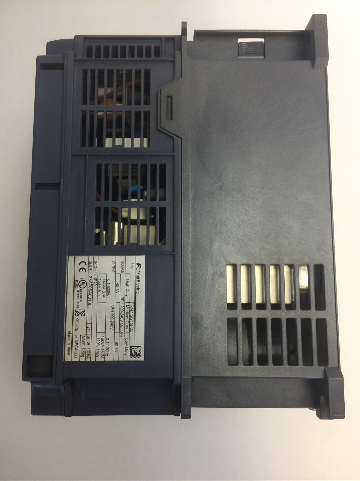 FUJI FRN7.5G1S-2J FRENIC-MEGA DRIVE OUTPUT 3PH 200-240V 0.1-120HZ 16kVA 46.2A