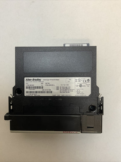 ALLEN BRADLEY 1756-OB16D SER A FW 3.2 CONTROL LOGIX 16 POINT D/O MODULE