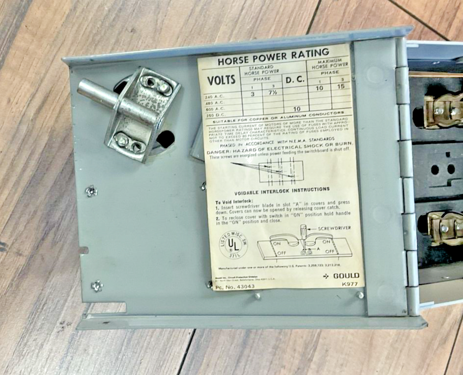 ITE V2B2222LR VACU-BREAK CLAMPMATIC 10HP 250V 1PH 60A 2POLE