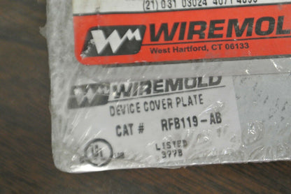 WIREMOLD RFB119-AB / GANG ACTIVATE DEVICE COVER PLATE / NEW SURPLUS