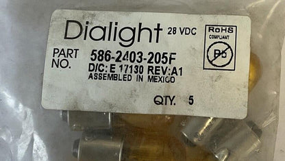 DIALIGHT 586-2403-205F YELLOW LED BULB 28V ***LOTOF5***