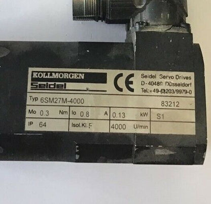 KOLLMORGEN SEIDEL 6SM27M-4000 SERVO DRIVE 0.13KW