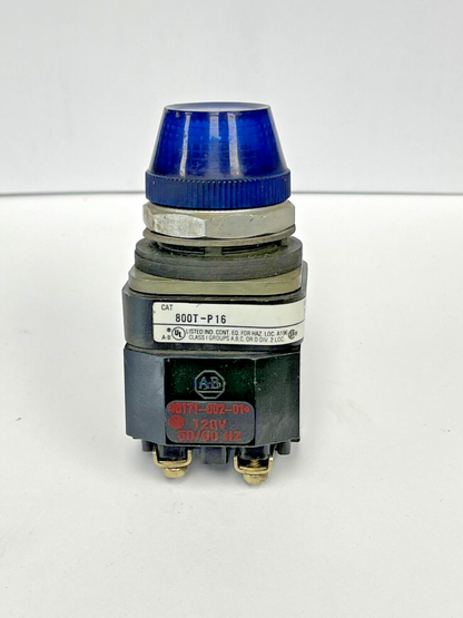 ALLEN BRADLEY - 800T-P16 -SER T-PILOT LIGHT-BLUE, 120V AC 50/60 Hz, 755/1866 LAM