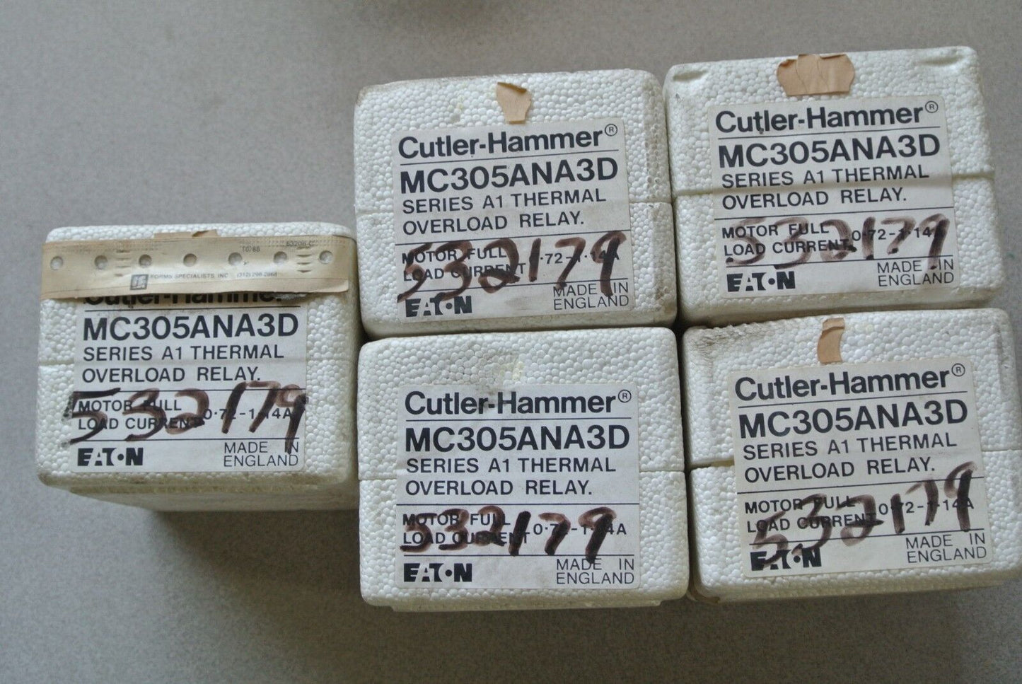 CUTLER-HAMMER MC305ANA3D - SERIES A1 THERMAL OVERLOAD RELAY -  NEW SURPLUS