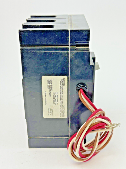 GE - TED134015 - IND. CIRCUIT BREAKER W/ AUX SWITCH - 15A, 480 VDC, 3 POLE - NEW