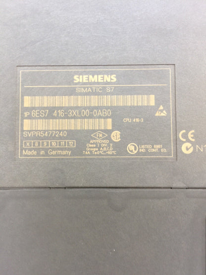 SIEMENS 6ES7-416-3XL00-0AB0 CPU 416-3 6ES74163XL000AB0