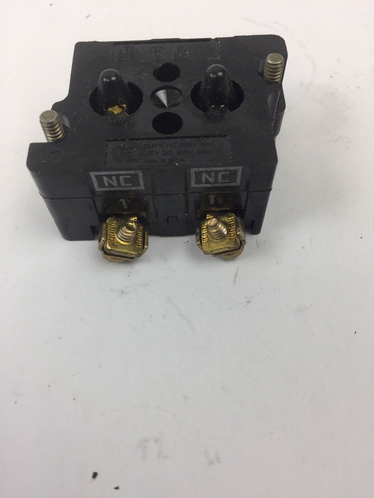 CUTLER HAMMER 10250T/91000T CONTACT BLOCK 2 N.C. 600 VOLT