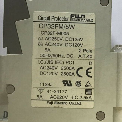 FUJI CP32FM/10 CIRCUIT PROTECTOR 10A 50/60HZ & CP32FM/5W CIR. PROTECTOR 5A