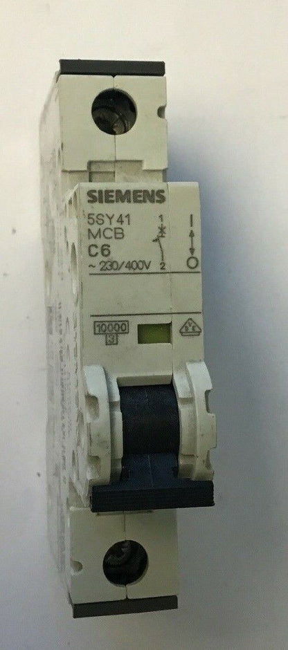 SIEMEN 5SY41 MCB C6 CIRCUIT BREAKER 250VAC/440V