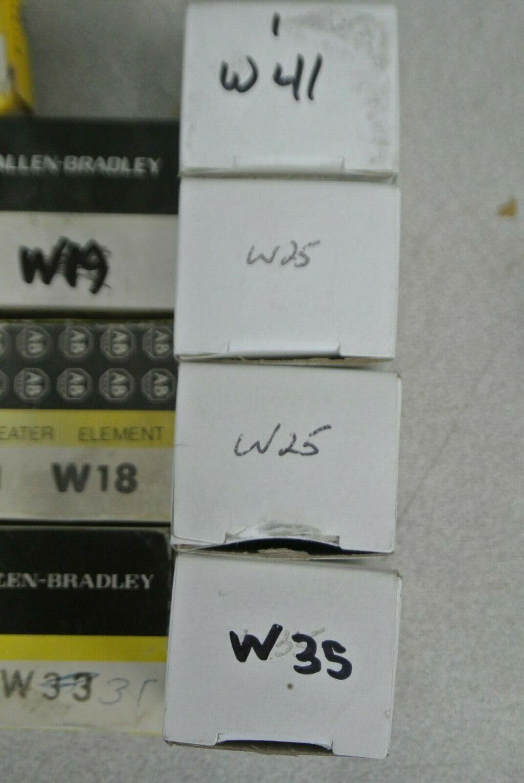 LOT of 11 / ALLEN-BRADLEY W-SERIES THERMAL OVERLOAD HEATER ELEMENTS / LIST BELOW