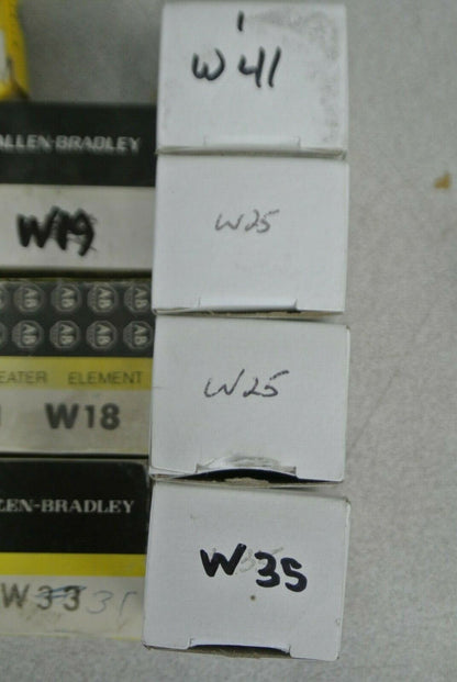 LOT of 11 / ALLEN-BRADLEY W-SERIES THERMAL OVERLOAD HEATER ELEMENTS / LIST BELOW