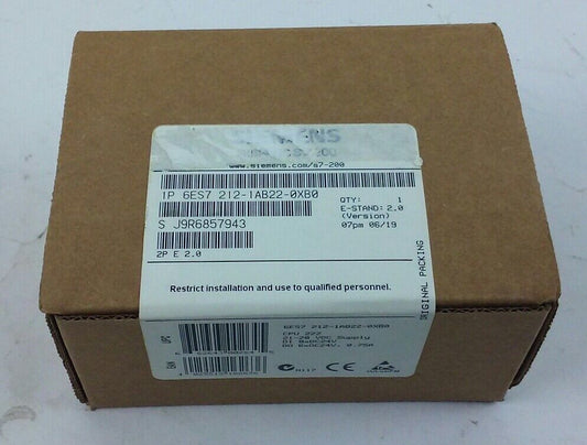 SIEMENS 6ES7-212-1AB22-0XB0, CPU 222, DI-8/DO-6, DC-24V, S7-200, (NEW, SEALED)