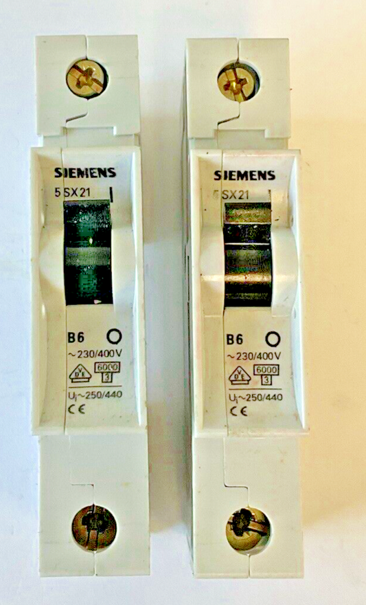 SIEMENS 5SX2 CIRCUIT BREAKER 230/400VAC B6 ****LOTOF2***