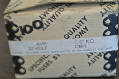 ECONOMY / FPE OBH-100 BOLT-ON FUSE / 100A / 32VDC / NEW SURPLUS