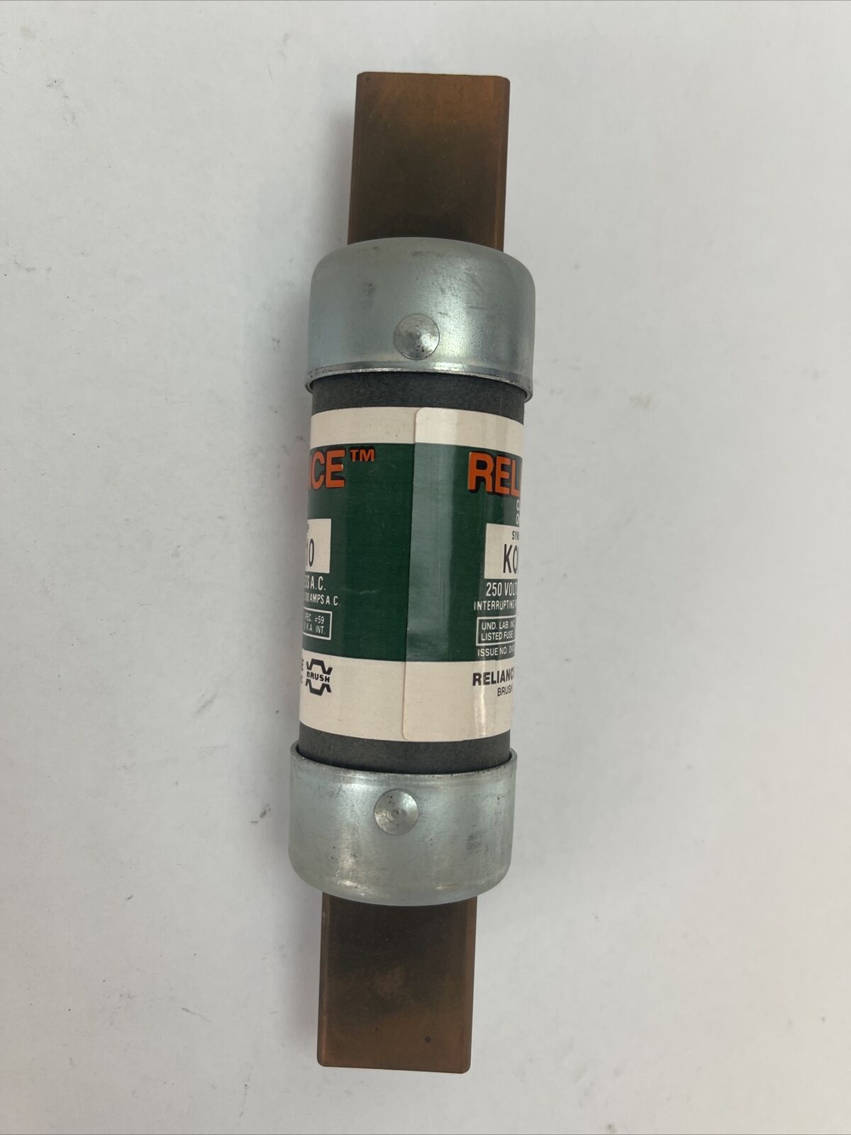 RELIANCE KON110 CLASS K5 ONE TIME FUSE 110AMP 250VAC